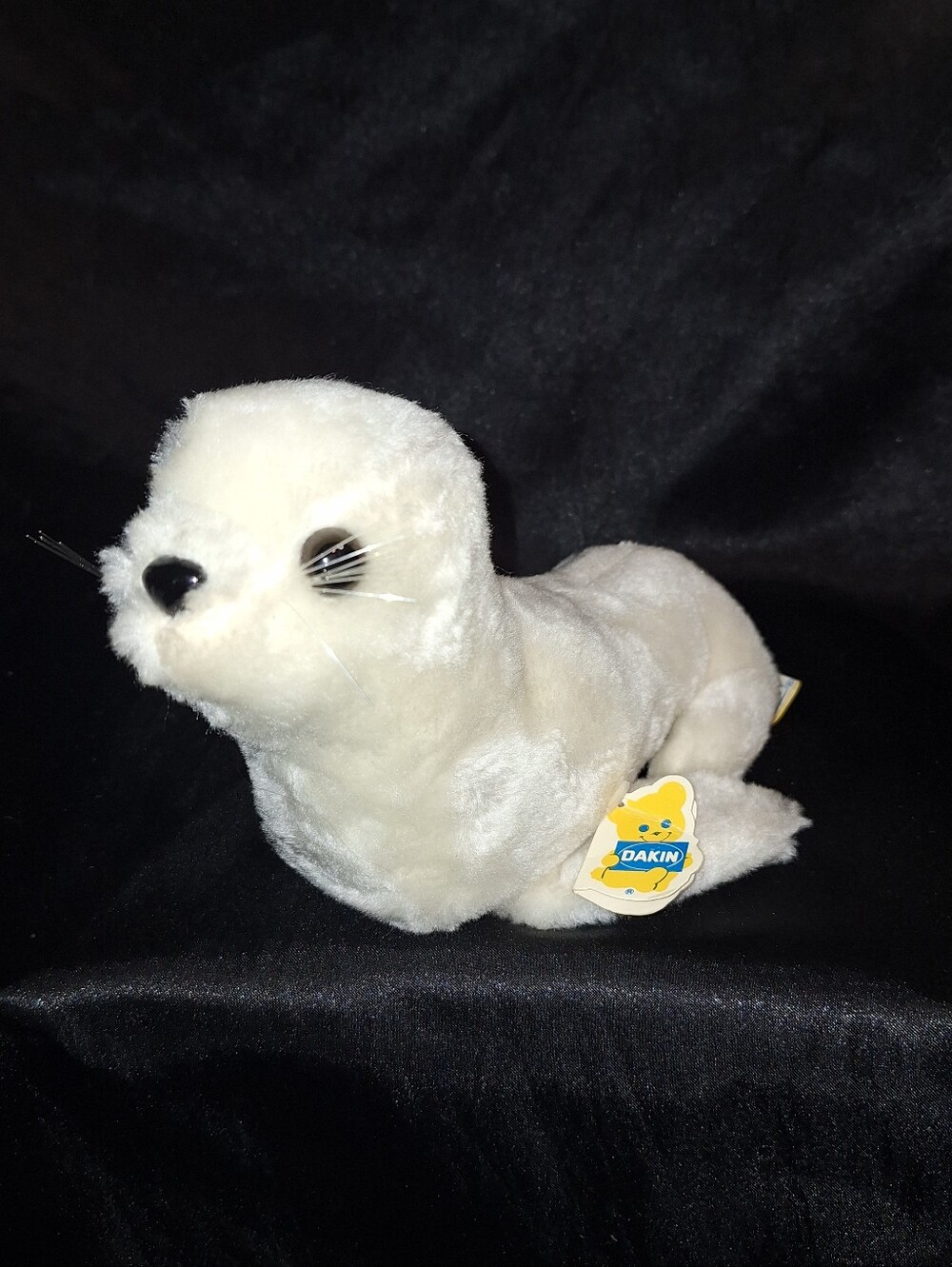 Rare Vintage Dakin White Baby Seal W/Tag~1976~Finnegan~Bean Bag Plush